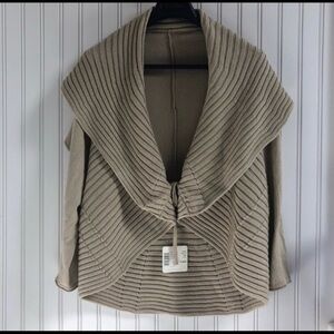 Olsen Europe NWT Shawl Collar Tie Front Sweater